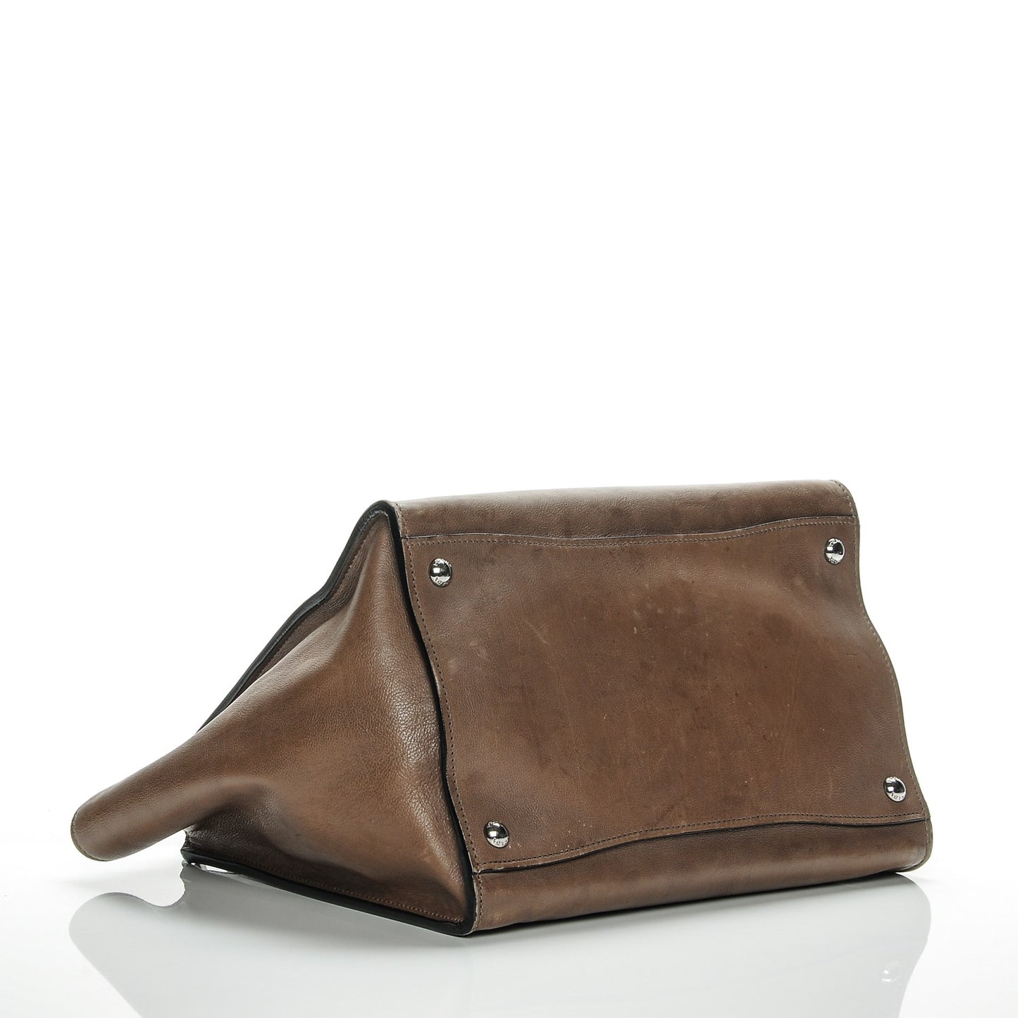 Glace Calf Twin Pocket Tote Argilla