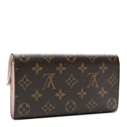 Louis Vuitton Monogram Emilie Wallet Rose Ballerine 2 of 6