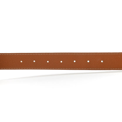Hermes Box Togo 32mm Idem Belt 80 Black Gold 4 of 9