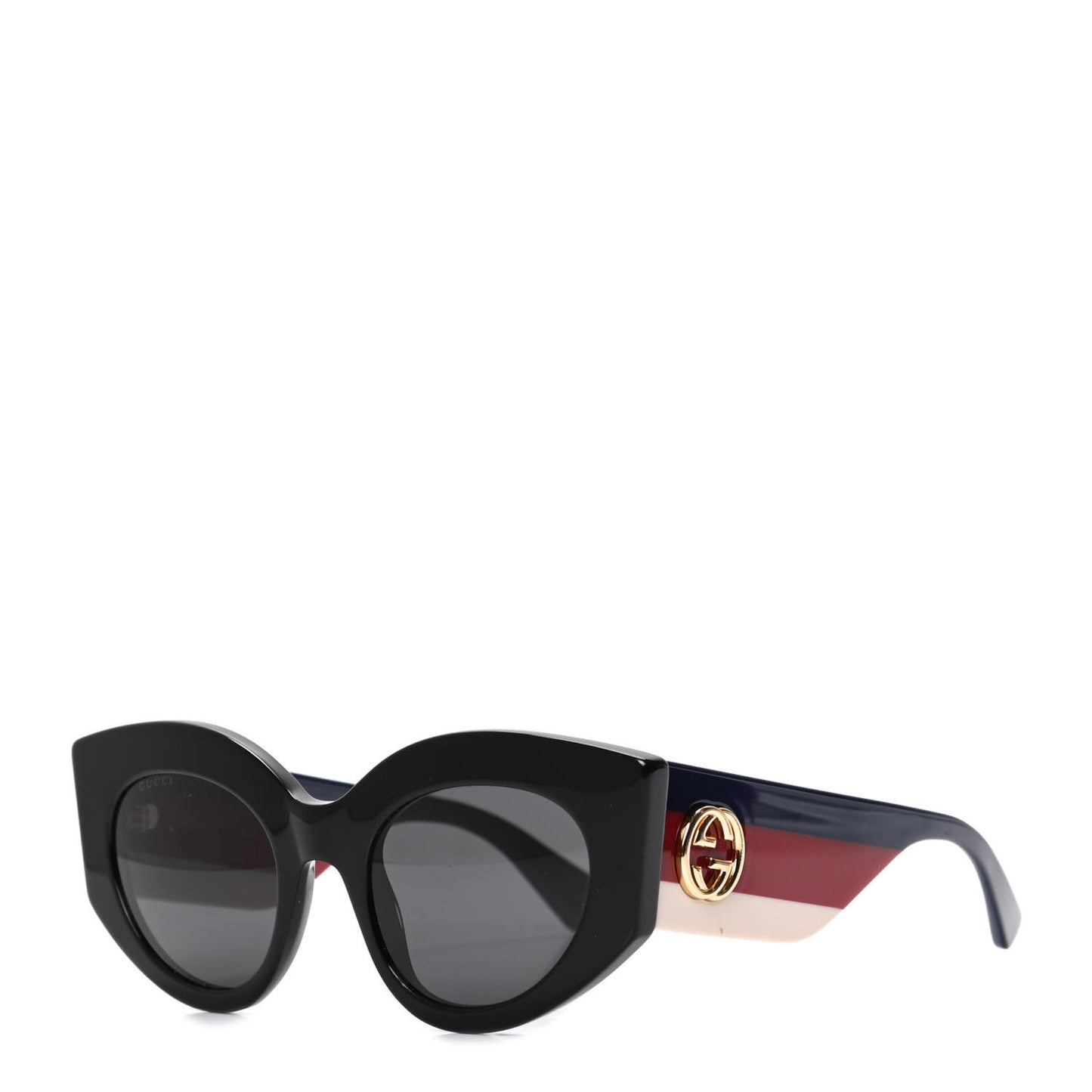 Acetate Oversized Rectangle Frame Web Sunglasses GG 0275/S Black