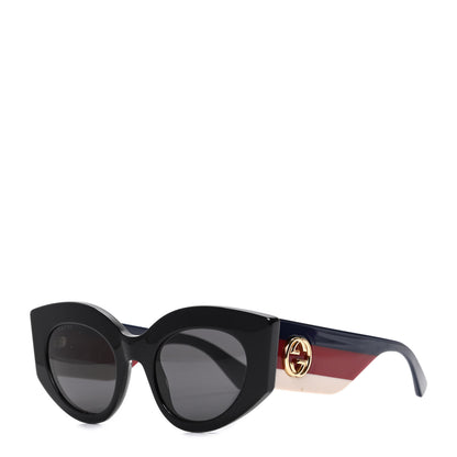Gucci Acetate Oversized Rectangle Frame Web Sunglasses GG 0275/S Black 1 of 8