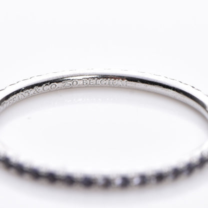 Tiffany 18K White Gold Iolite Metro Ring 7 4 of 6