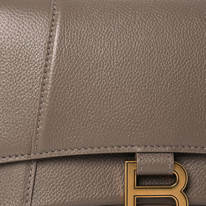 Balenciaga Grained Calfskin Small Hourglass Top Handle Bag Mink Grey 9 of 14