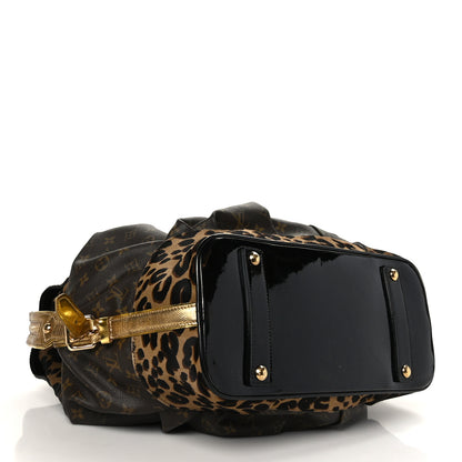 Louis Vuitton Monogram Leopard Pleated Steamer Bag 3 of 7