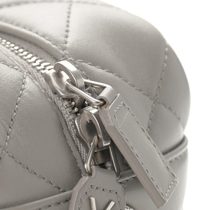 Saint Laurent Calfskin Y Quilted Monogram Small Loulou Bowling Bag Light Gray 16 of 16