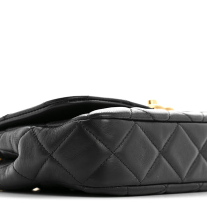 Chanel Lambskin Quilted  Pearl  Flap Black 9 of 10