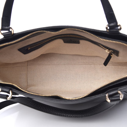 Gucci Pebbled Calfskin Small Soho Top Handle Bag Black 6 of 9