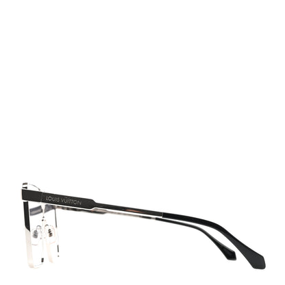 Louis Vuitton Metal Swarovski Crystal Cyclone Sunglasses Z1815U Silver 3 of 7