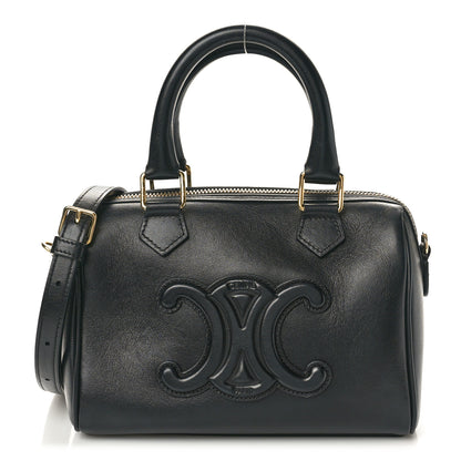 Celine Smooth Calfskin Triomphe Small Boston Bag Black 1 of 9
