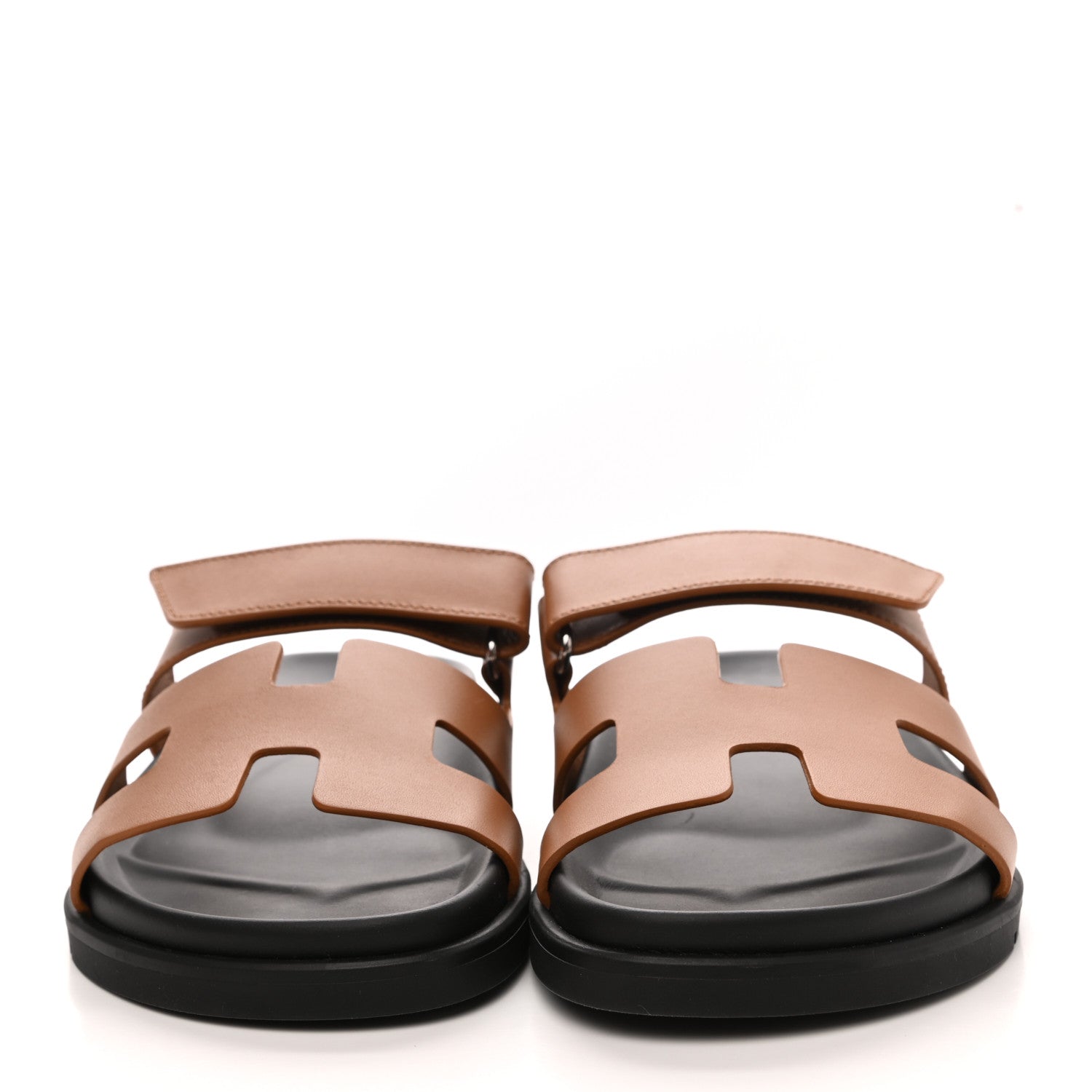 Hermes Calfskin Womens Chypre Sandals 38 Gold 2 of 9