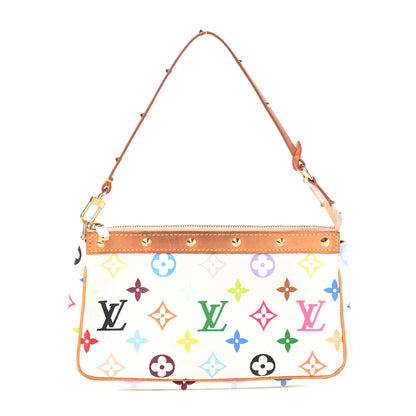 Louis Vuitton Monogram Multicolor Pochette Accessories White 1 of 9
