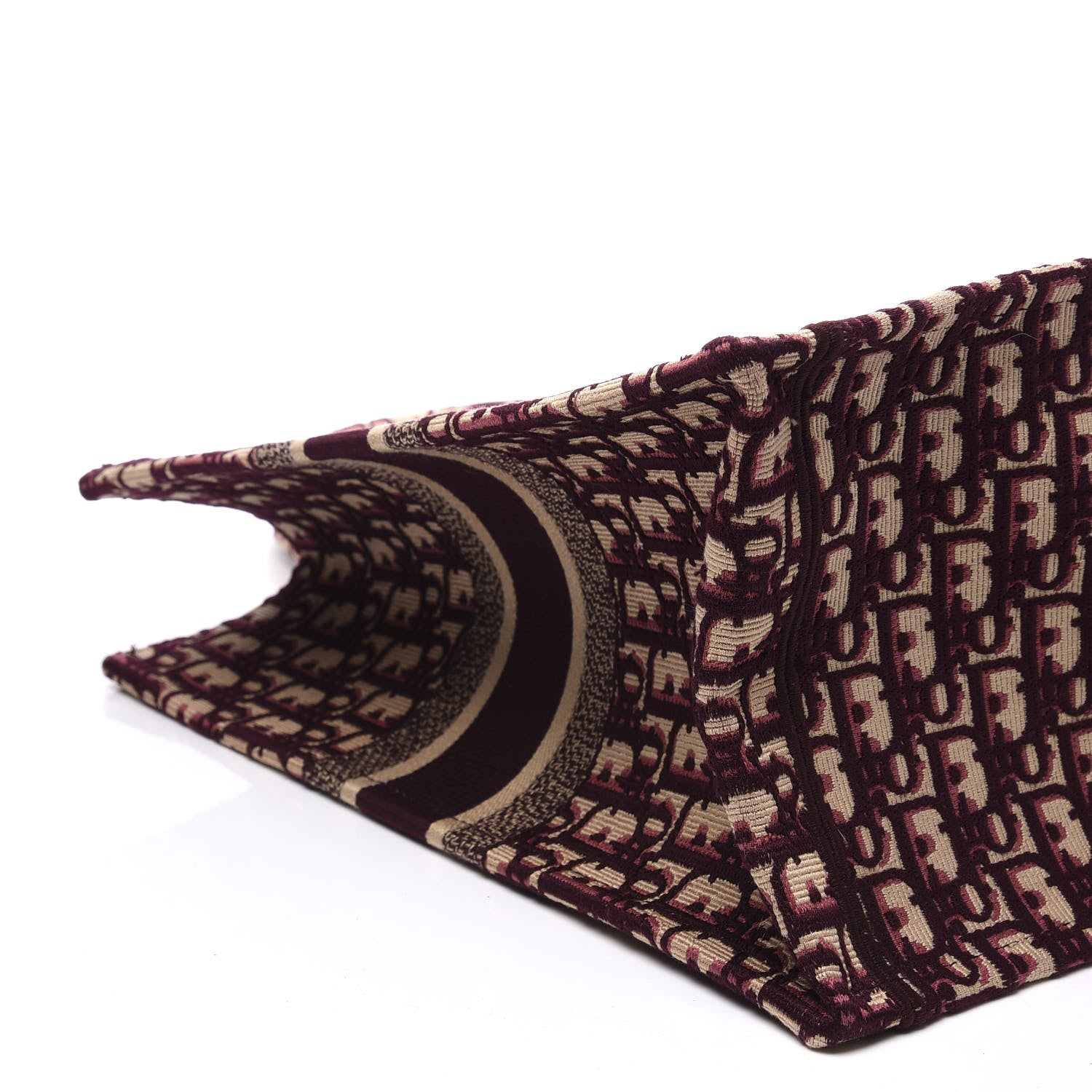 Christian Dior Oblique Large Book Tote Burgundy Multicolor 7 of 13