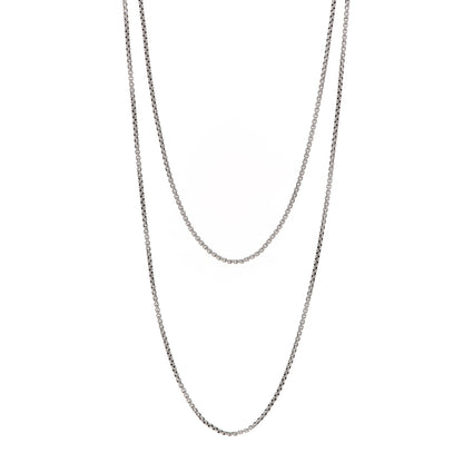David Yurman Sterling Silver 14K Yellow Gold 2.7mm Box Chain Necklace 72" 1 of 5