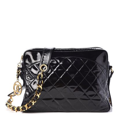 Chanel Patent Quilted Camera Case Bag Black 1 of 13