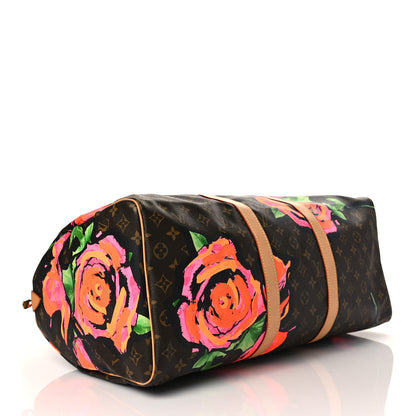 Louis Vuitton Monogram Roses Keepall 50 4 of 10