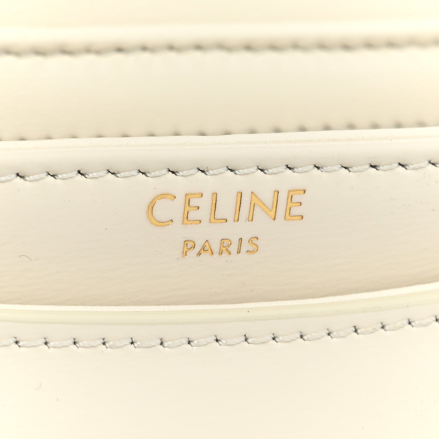 Celine Shiny Calfskin Teen Besace Chain Triomphe White 7 of 12