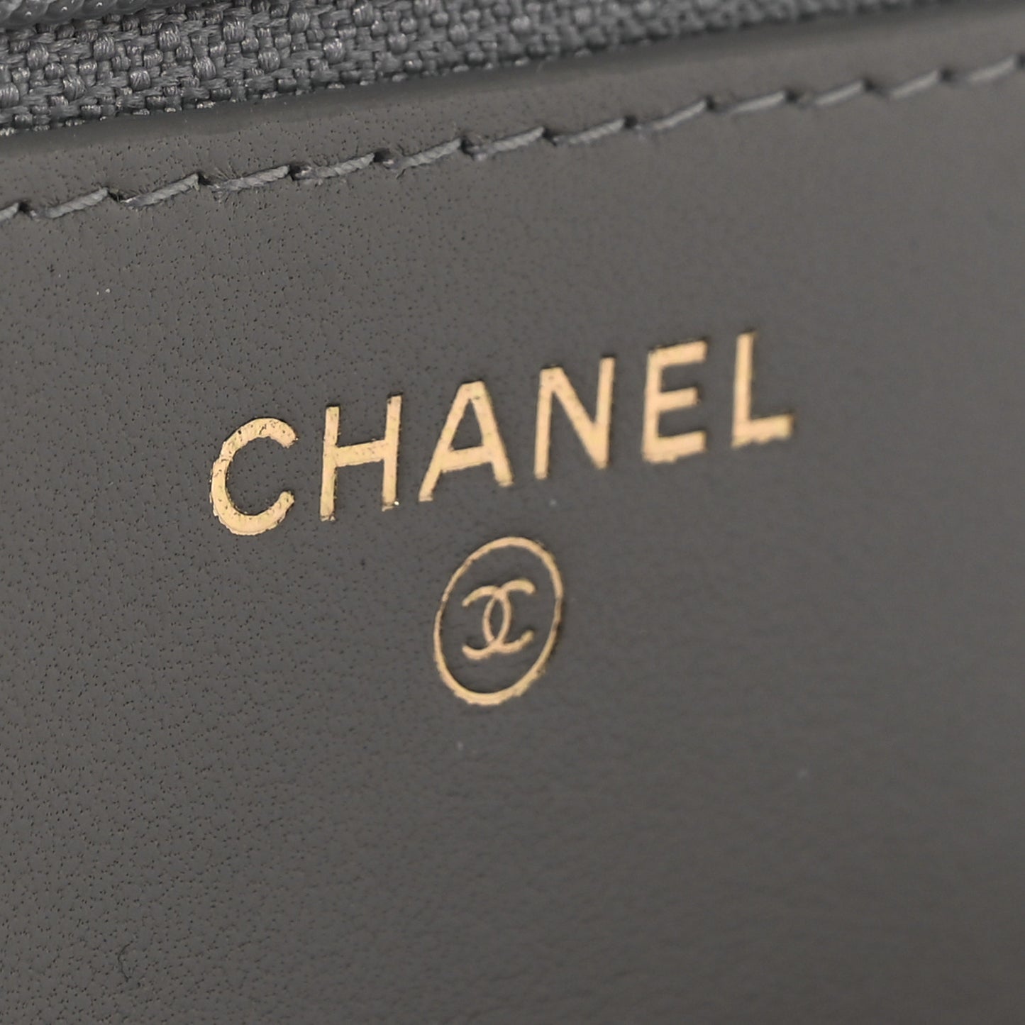 Lambskin Quilted Trendy CC Wallet On Chain WOC Grey