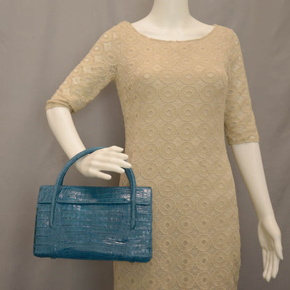 Nancy Gonzalez Crocodile Handbag Turquoise 2 of 7