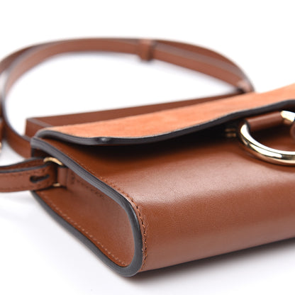 Chloe Suede Calfskin Mini Faye Shoulder Bag Tobacco 8 of 12