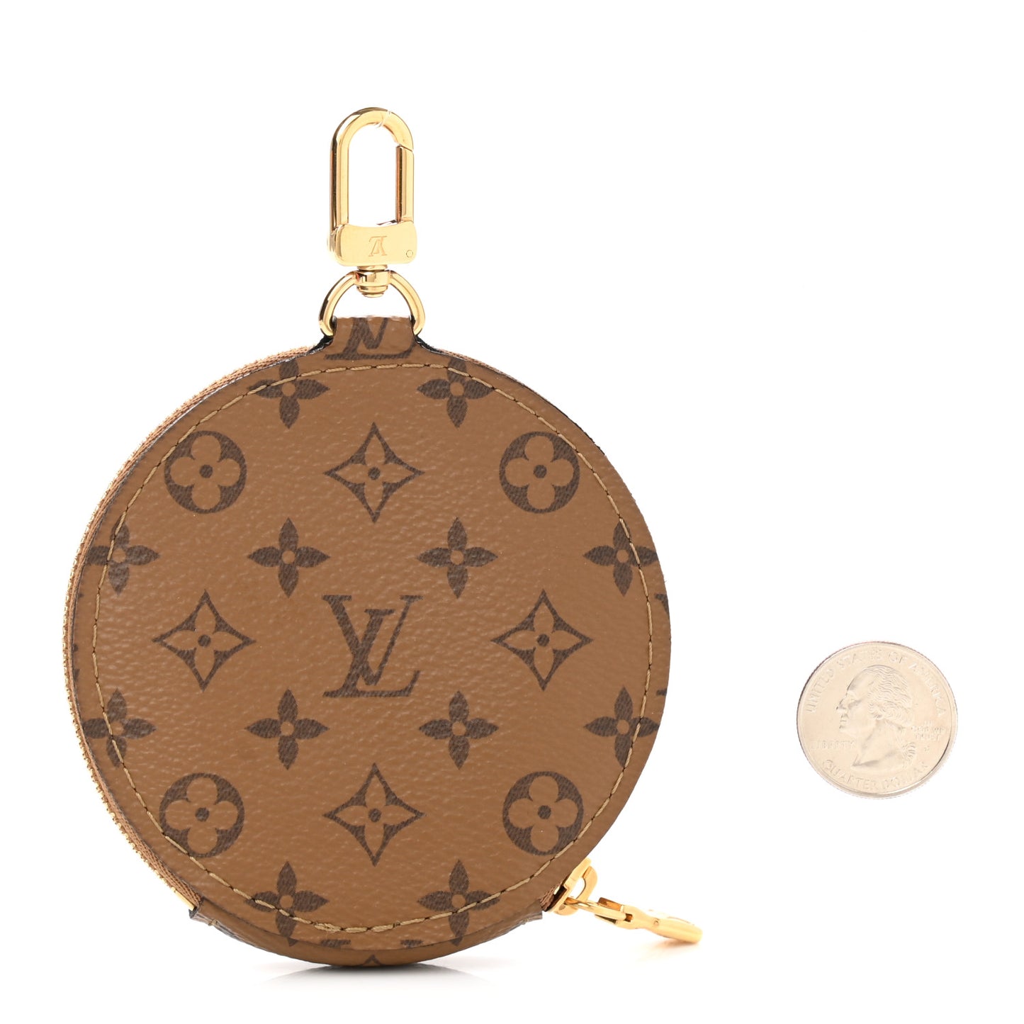 Reverse Monogram Bandouliere Round Coin Purse