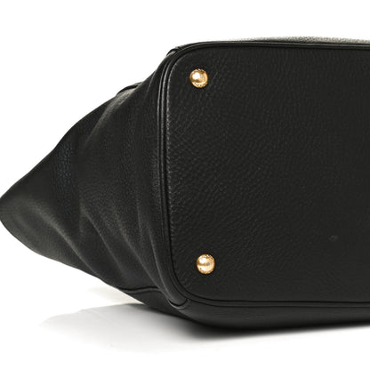 Prada Vitello Daino Tote Black 7 of 8