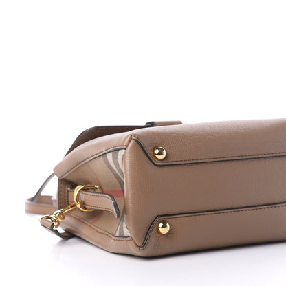 Burberry Derby Calfskin House Check Small Camberley Dark Sand 6 of 9