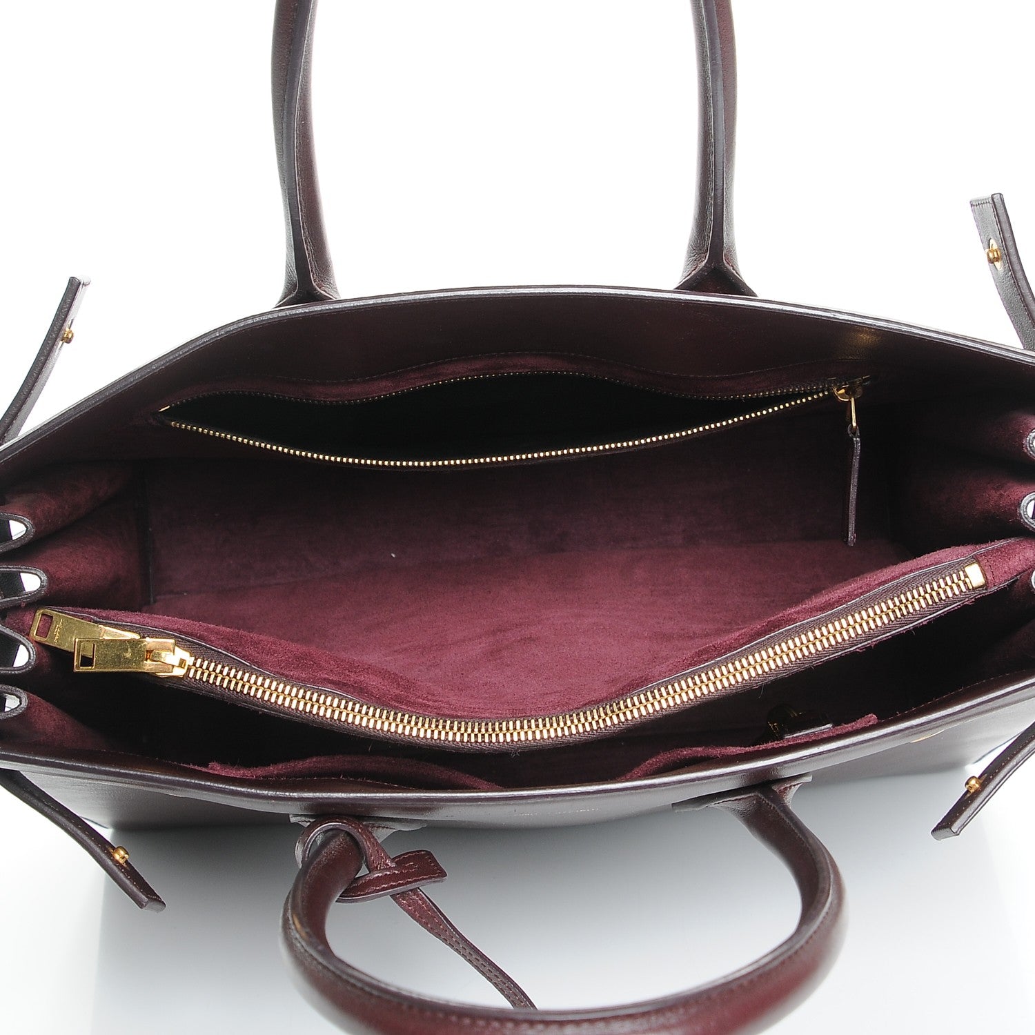 Saint Laurent Calfskin Large Sac De Jour Carryall Amarena 5 of 12