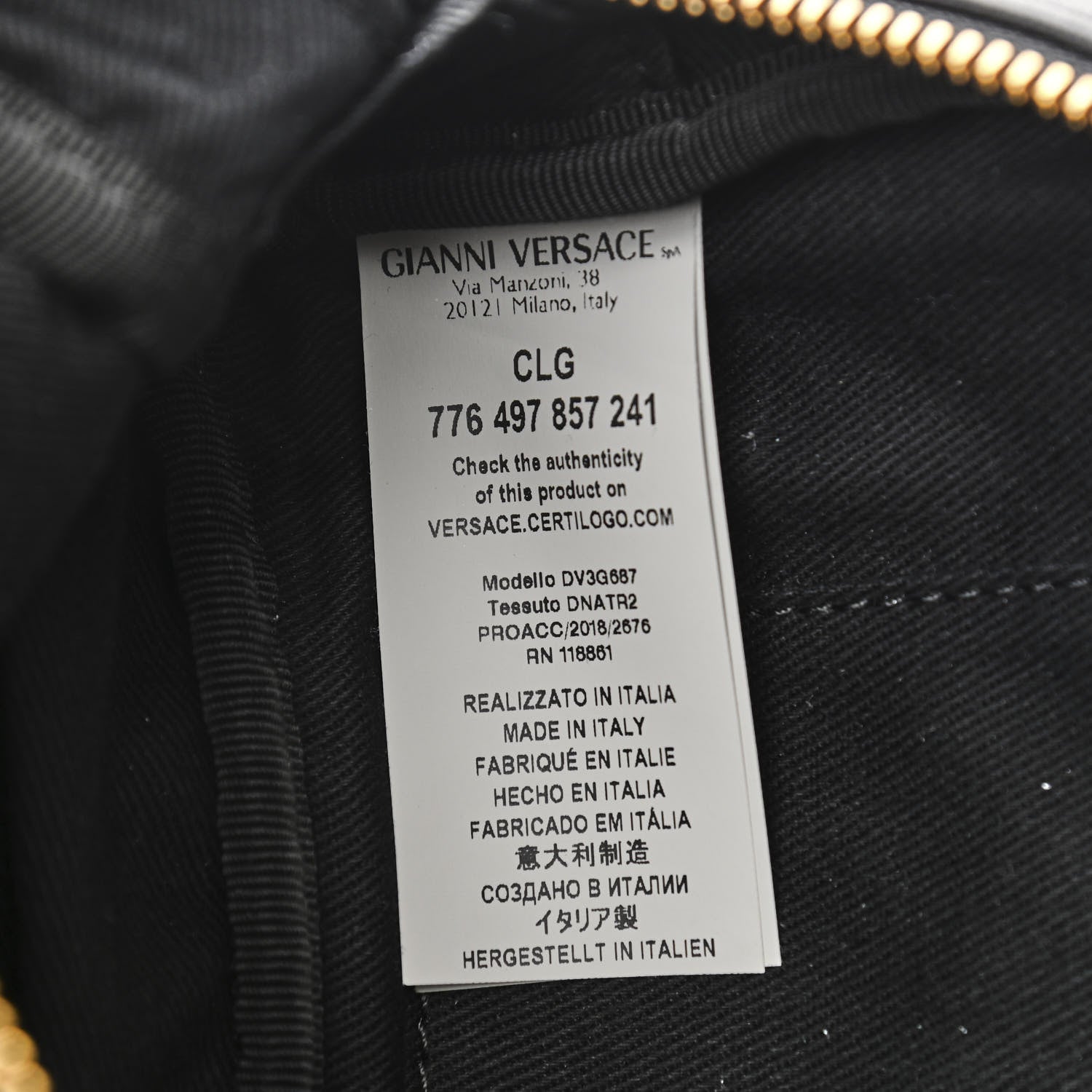 Versace Nappa Barocco Quilted Vanitas Medea Belt Bag Black 7 of 10