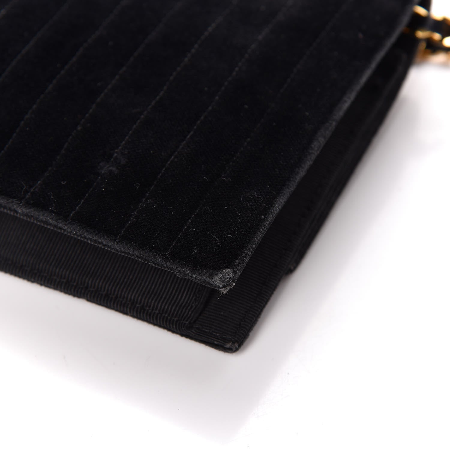 Chanel Velvet Vertical Horizontal Quilt Single Flap Black 12 of 14