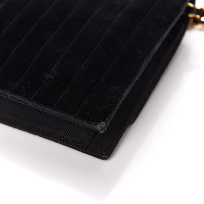 Chanel Velvet Vertical Horizontal Quilt Single Flap Black 12 of 14
