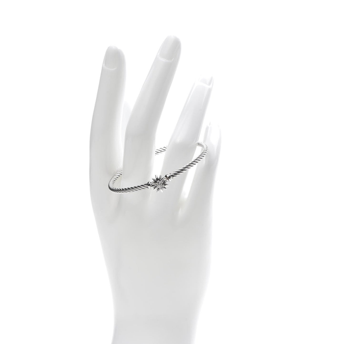 Sterling Silver Diamond Starburst Bracelet