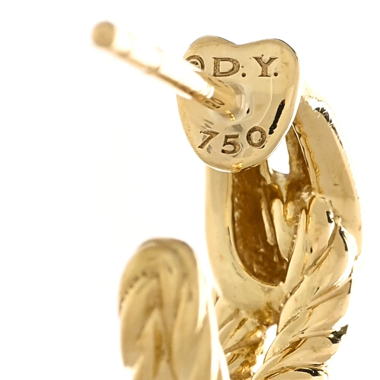 18K Yellow Gold Labyrinth Hoop Earrings