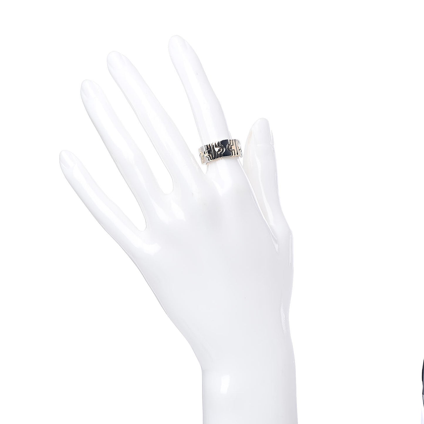 Stainless Steel 18K Yellow Gold Parentesi Band Ring 50 5.25