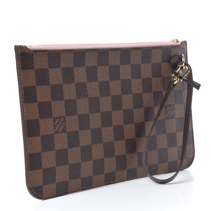Louis Vuitton Damier Ebene Neverfull MM GM Pochette Rose Ballerine 3 of 8