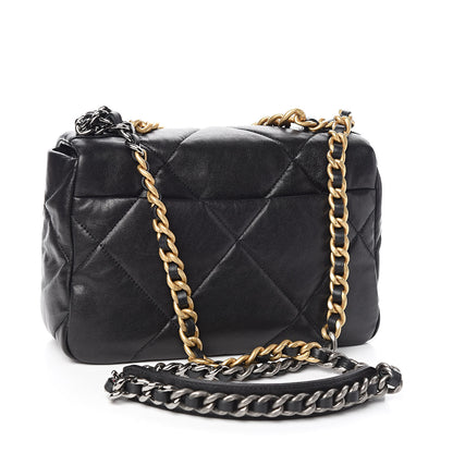 Chanel Goatskin Quilted Medium 19 Flap Black 3 of 11