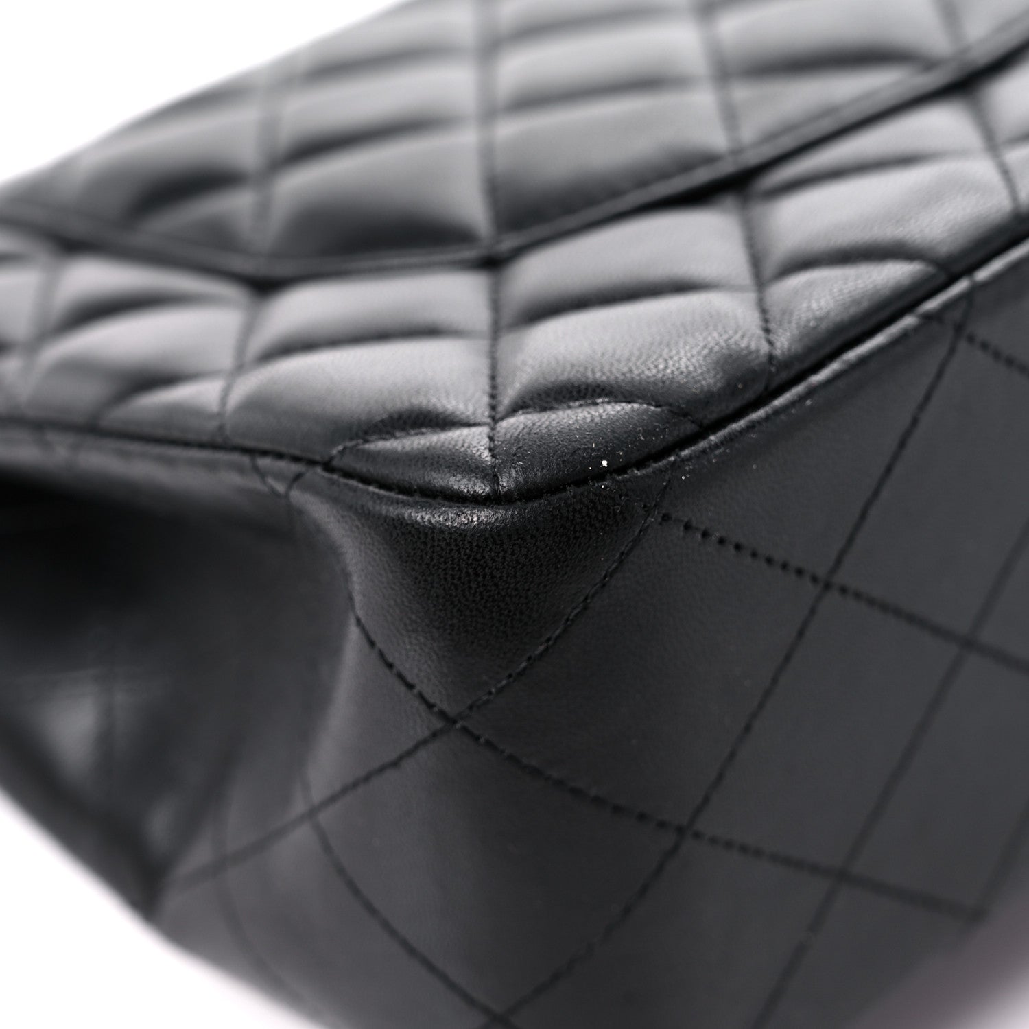Chanel Lambskin Quilted Jumbo Double Flap Black 10 of 16