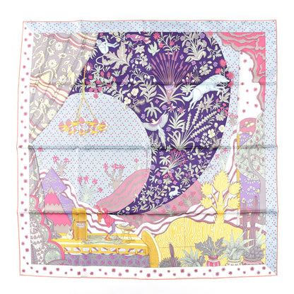 Hermes Silk Le Premier Chant Scarf 90 Violet Bleu Glacier 1 of 7