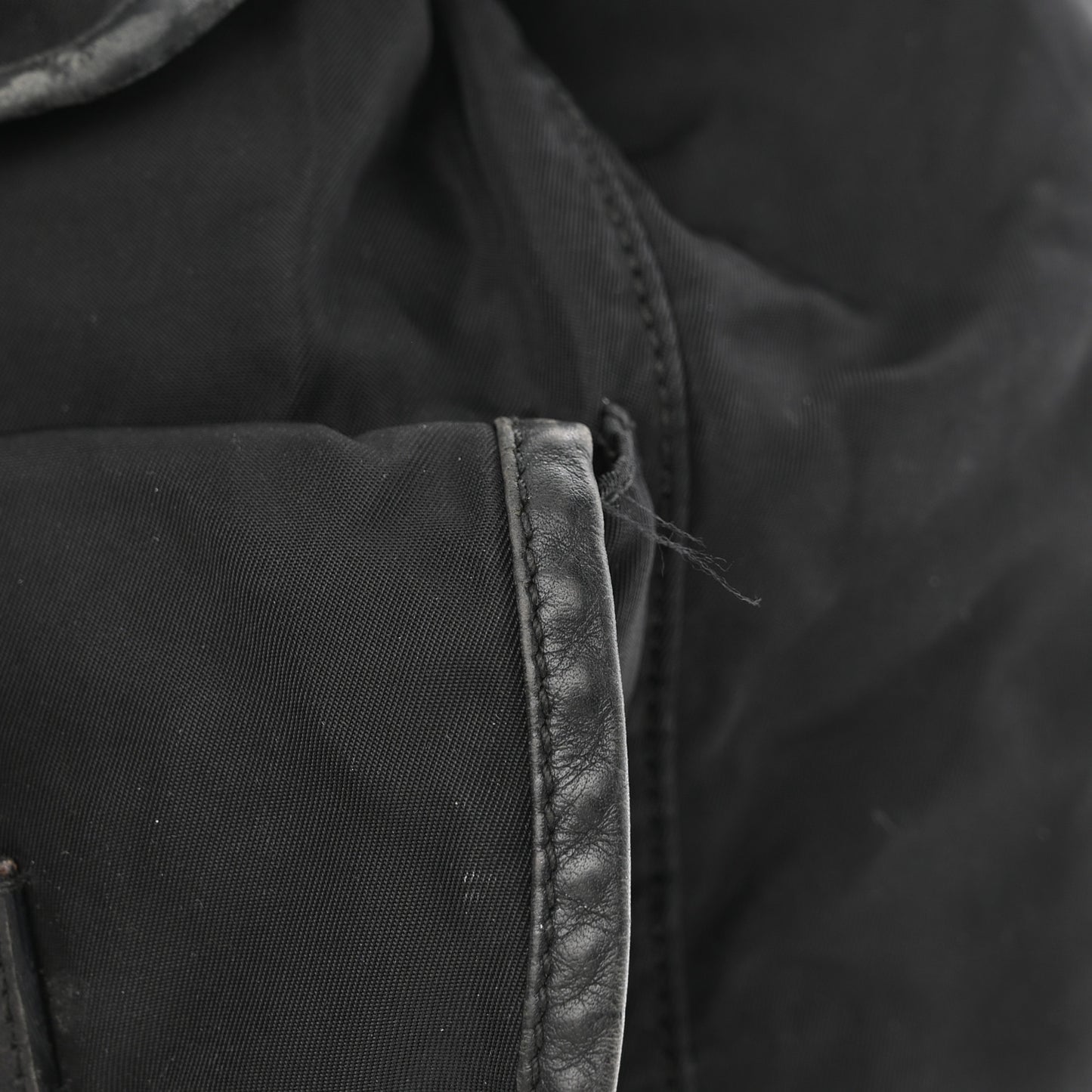 Tessuto Nylon Calfskin Medium Backpack Black
