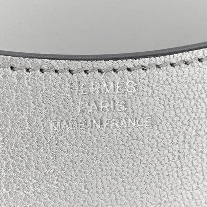Hermes Metallic Chevre Chamkilight Constance Slim Wallet Argent 7 of 11