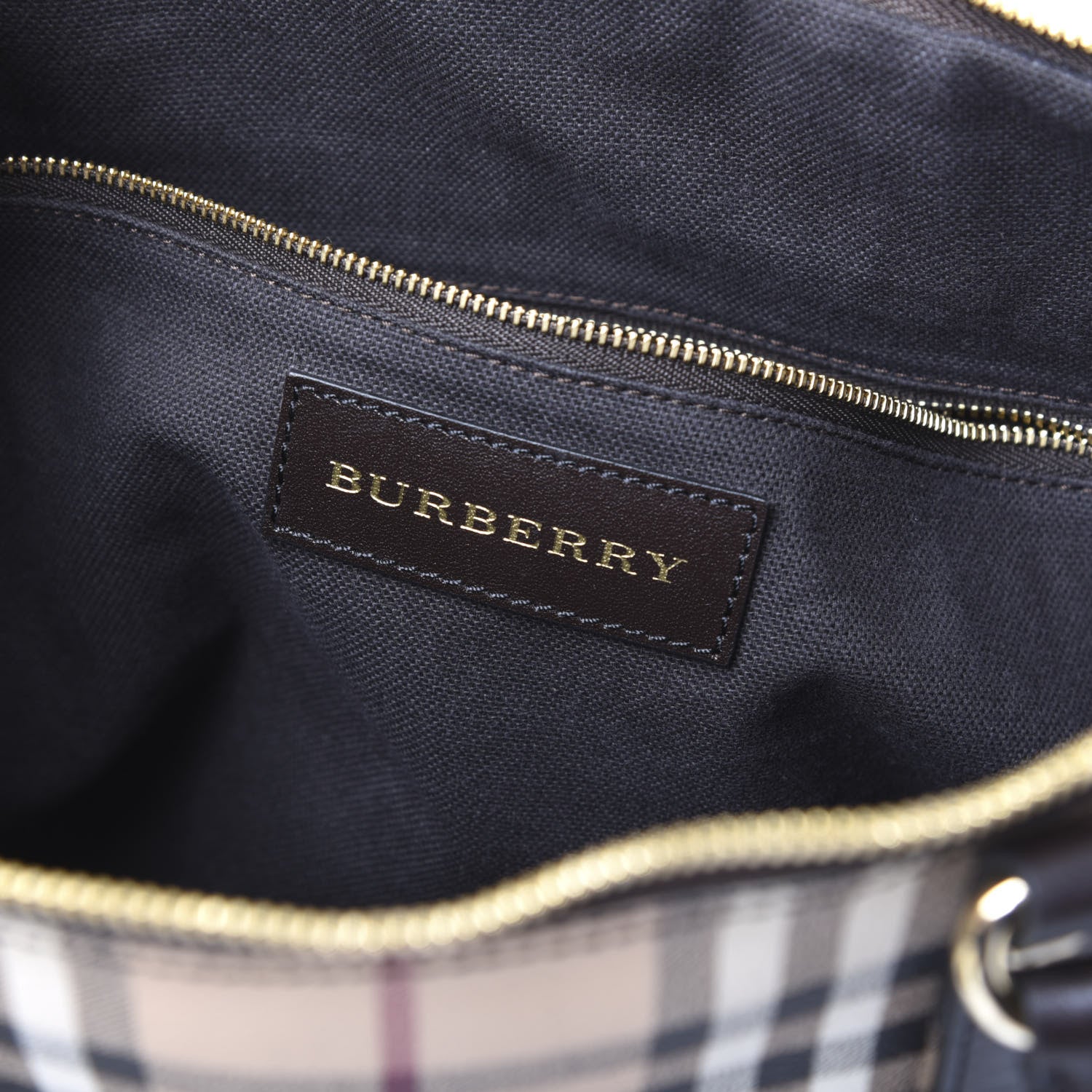 Burberry Haymarket Check Small Salisbury Tote Chocolate 9 of 11