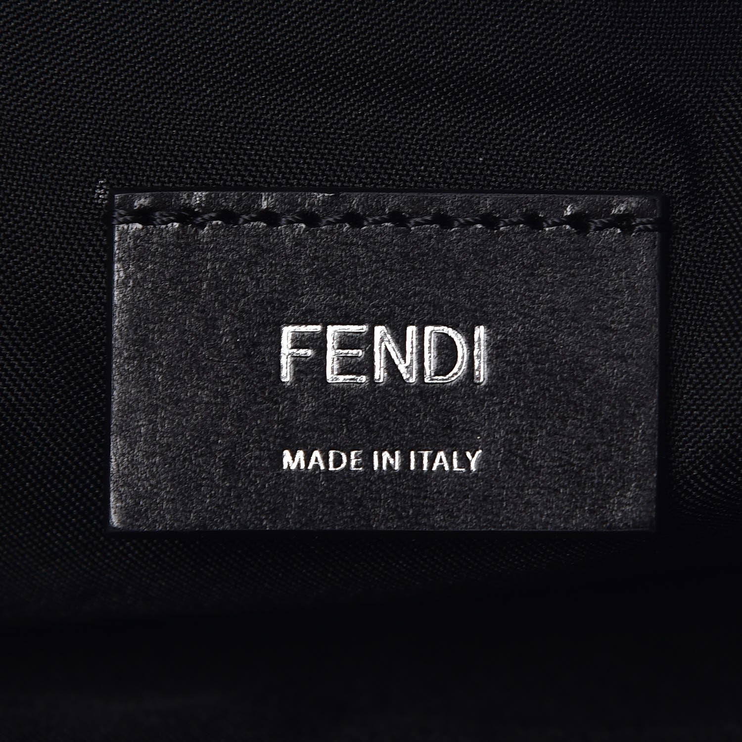 Fendi Nylon Vitello Liberty Metal Monster Eyes Sling Bag Black 6 of 7