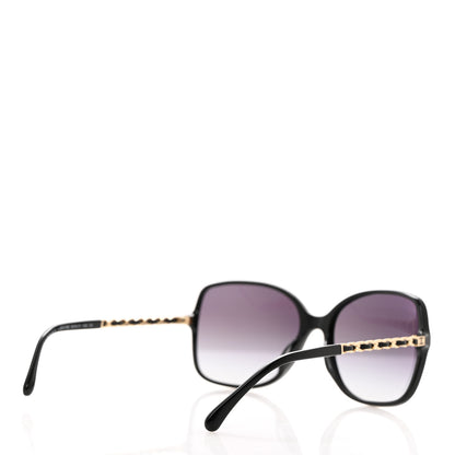 Chanel Lambskin Square Chain Sunglasses 5210-Q-A Black 4 of 6
