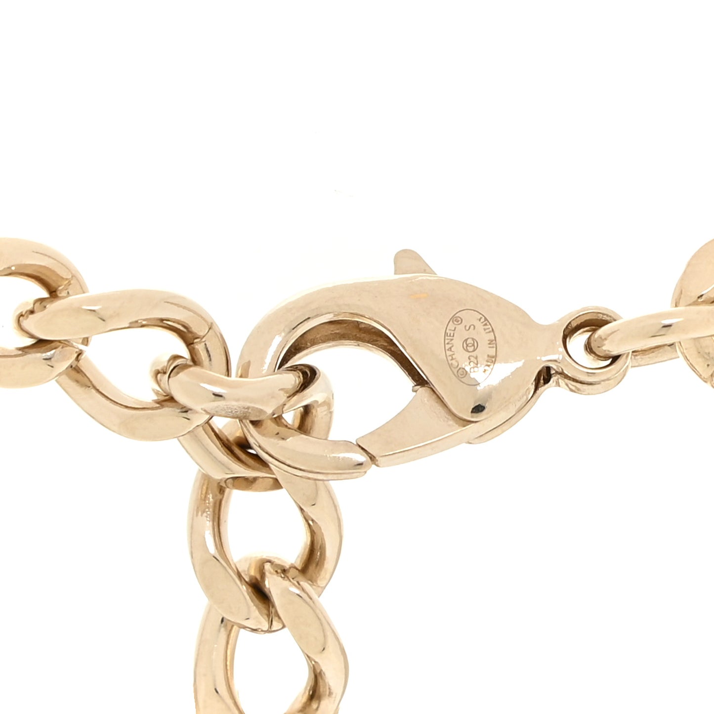 Enamel Metal Logo Choker Necklace Gold White Black