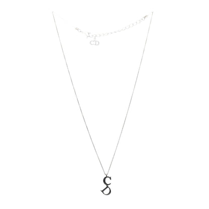 Christian Dior Metal CD Necklace Silver 3 of 4