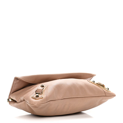 Balenciaga Agneau Giant 12 Gold Hardware Envelope Strap Clutch Rose Bonbon 3 of 17