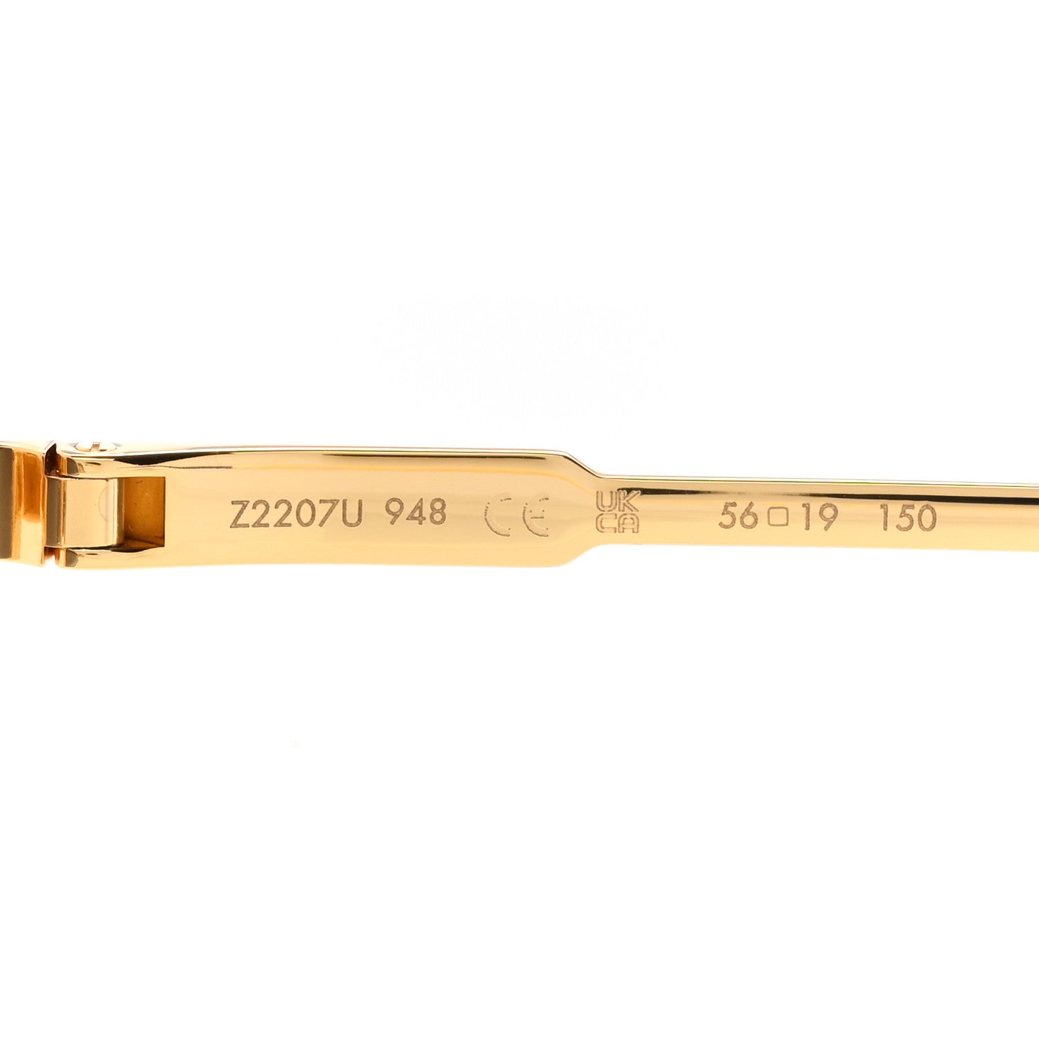 Louis Vuitton Metal Square Sunglasses Z2207U Gold 1813215
