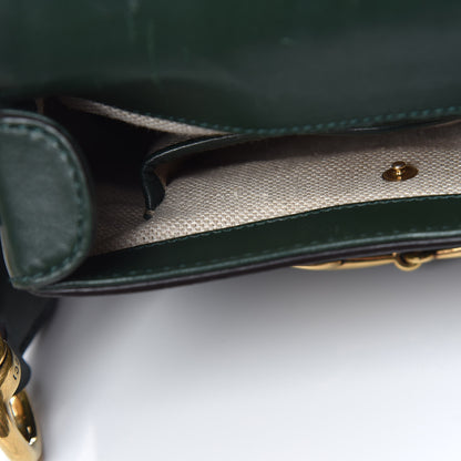 Gucci Calfskin Small Lady Web Shoulder Bag Green 17 of 17