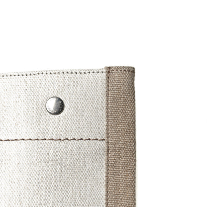 Saint Laurent Linen Calfskin Rive Gauche North South Tote Optic White 9 of 10
