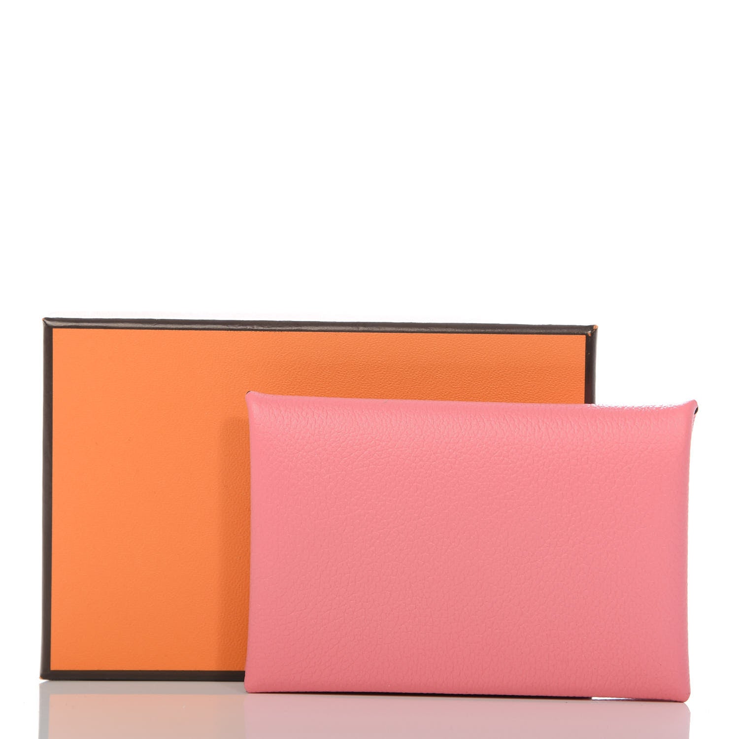 Hermes Evercolor Calvi Card Case Rose Azalee 8 of 8