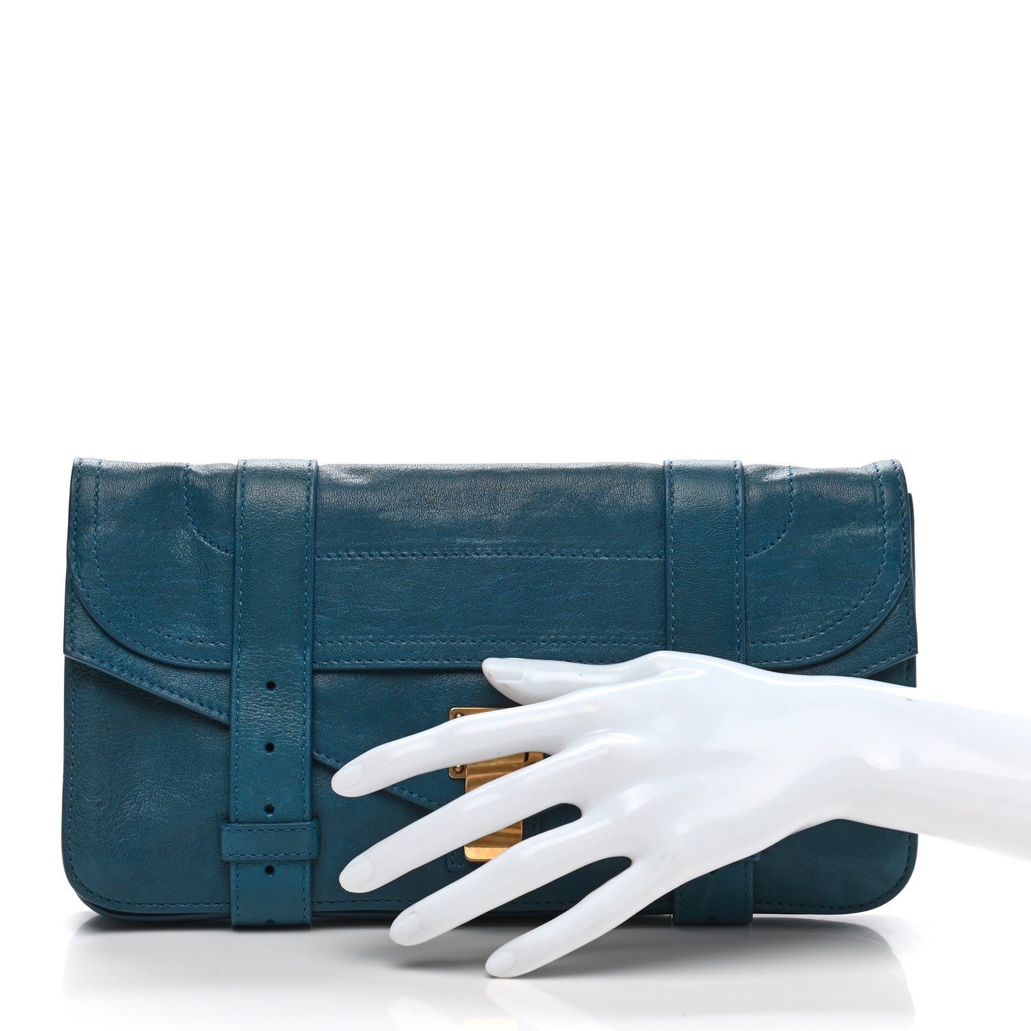 Proenza Schouler Lambskin PS1 Pochette Clutch Blue 2 of 6